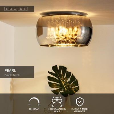 Lucide PEARL - Plafonnière - Ø 40 cm - 5xG9 - Chroom
